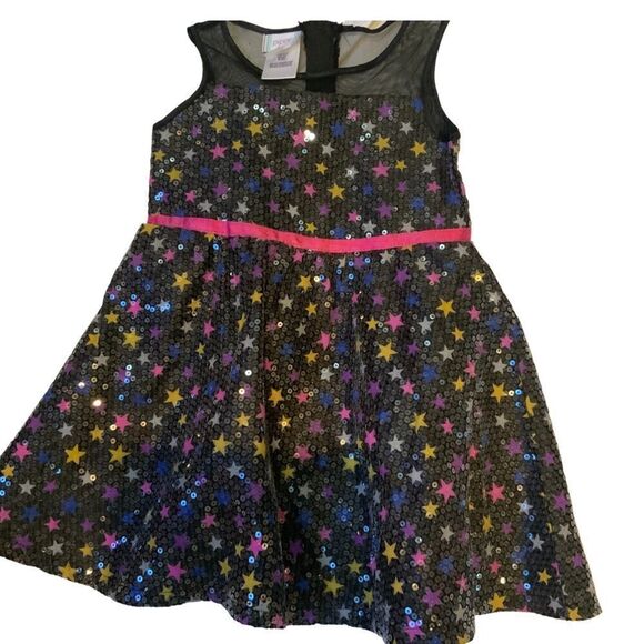 Piper Baby Sleeveless Star Sequin Tulle Dress 5T - Picture 2 of 13